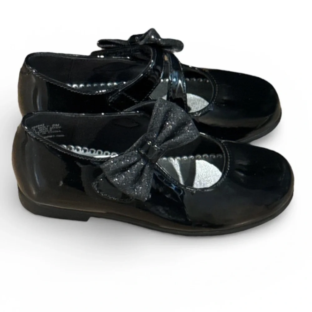 Authentic Rachel Shoes little toddler girl patent bow Mary Jane dress shoes sz 9
